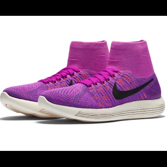 Nike NWOB Lunar Epic Flyknit High Top Running Shoe in RARE Color Combo Size 8.5 - Picture 6 of 14